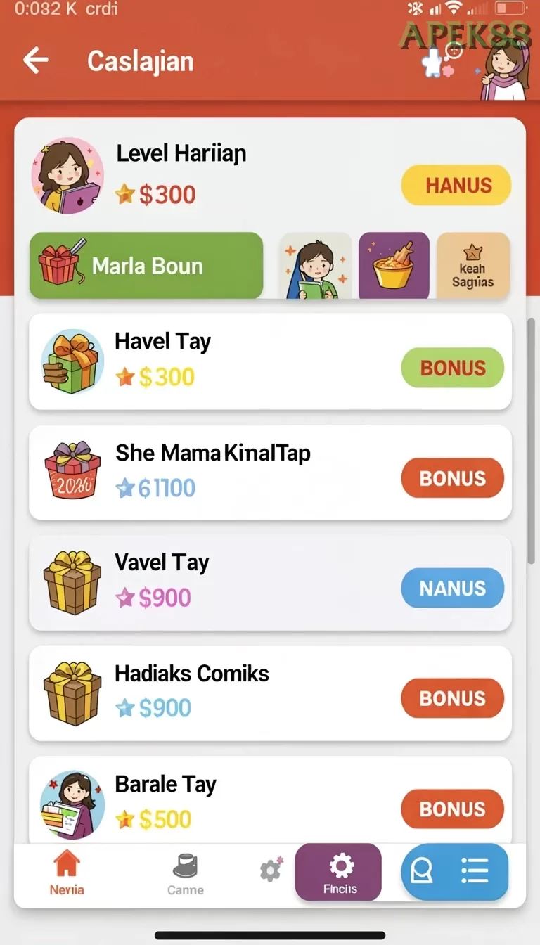 Cuplikan layar WINIDN — menu navigasi